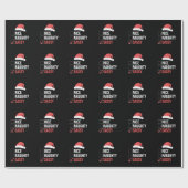 Leuke Stoute Vette Kerst Wensenlijst  Cadeaupapier (Vlak)