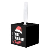 Leuke Stoute Vette Kerst Wensenlijst  Decoratie (Voorkant hoekig)