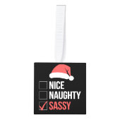 Leuke Stoute Vette Kerst Wensenlijst  Decoratie (Voorkant)