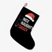 Leuke Stoute Vette Kerst Wensenlijst  Kleine Kerstsok (Voorkant (Hangend))