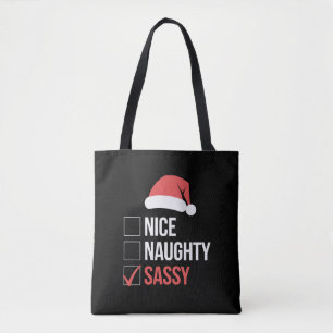 Leuke Stoute Vette Kerst Wensenlijst  Tote Bag