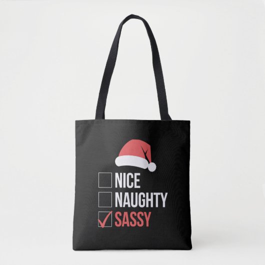 Leuke Stoute Vette Kerst Wensenlijst  Tote Bag (Voorkant)