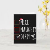 Leuke stoute vieze grappige kerst vieze martini kaart (Gele Bloem)