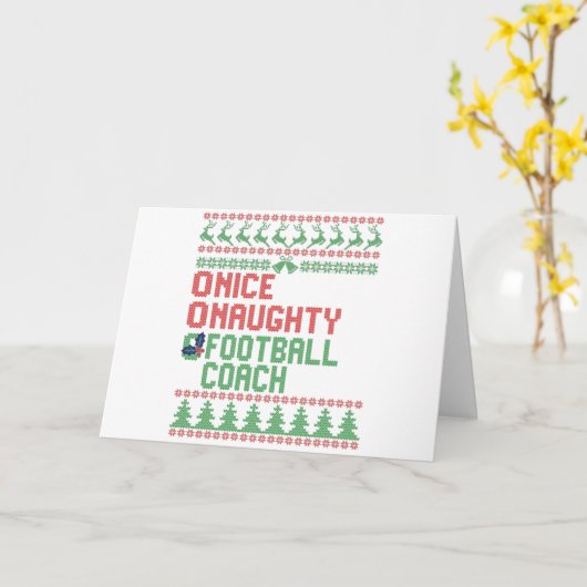 Leuke Stoute Voetbalcoach Grappig Kerstcadeau Kaart (Gele Bloem)