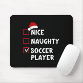 Leuke Stoute Voetbalspeler Grappige Kerstlijst  Muismat (Met muis)