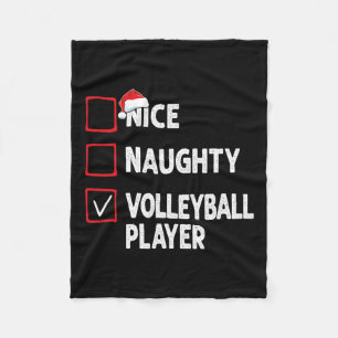 Leuke stoute volleybalspeler jongens kerstmeisje fleece deken