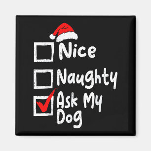Leuke Stoute Vraag Hond Grappige Kerst Lijst Famil Magneet