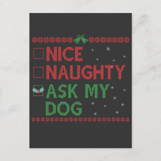 Leuke Stoute Vraag mijn Hond Grappige Huisdier Ker Briefkaart (Voorkant)