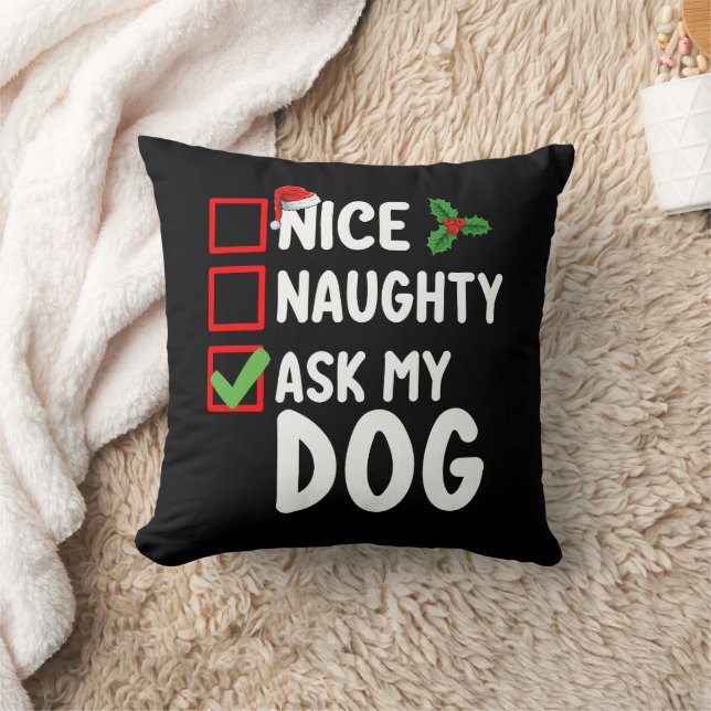 Leuke Stoute Vraag Mijn Hond Kerst Wensen Feestdag Kussen (Deken)