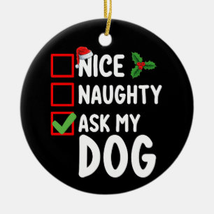 Leuke Stoute Vraag Mijn Hond Kerst Wensen Vakantie Keramisch Ornament