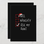 Leuke Stoute Vraag Mijn Oom Kerst Wensenlijst Kers Feestdagenkaart (Voorkant / Achterkant)