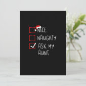 Leuke Stoute Vraag Mijn Oom Kerst Wensenlijst Kers Feestdagenkaart (Staand voorkant)