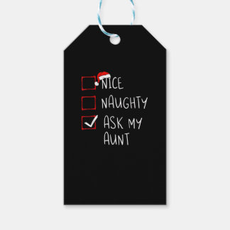 Leuke Stoute Vraag Mijn Tante Kerst Lijst Xmas Cadeaulabel