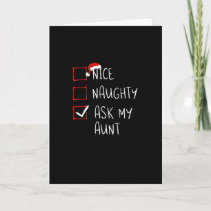 Leuke Stoute Vraag Mijn Tante Kerst Lijst Xmas Kaart