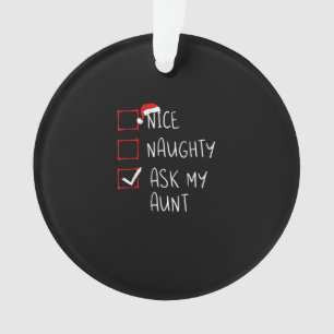 Leuke Stoute Vraag Mijn Tante Kerst Lijst Xmas Ornament