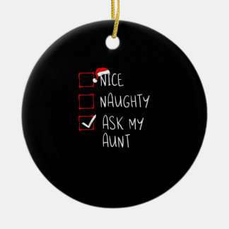 Leuke Stoute Vraag Mijn Tante Kerstlijst Xmas Keramisch Ornament