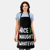 Leuke Stoute Wat Dan Ook Grappige Kerst Lijst Vaka Schort (Gedragen)