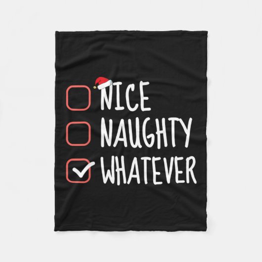 Leuke stoute wat grappige kerstlijst Santa C Fleece Deken (Voorkant)