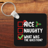 Leuke Stoute Wat Was De Vraag Kerstlijst Sleutelhanger (Voorkant)