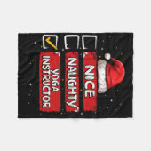 Leuke Stoute Yoga Instructeur Kerst Lijst Sinterkl Fleece Deken (Voorkant (Horizontaal))