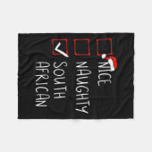 Leuke stoute Zuid-Afrikaanse Kerst Zuid-Afrika Fleece Deken (Voorkant (Horizontaal))