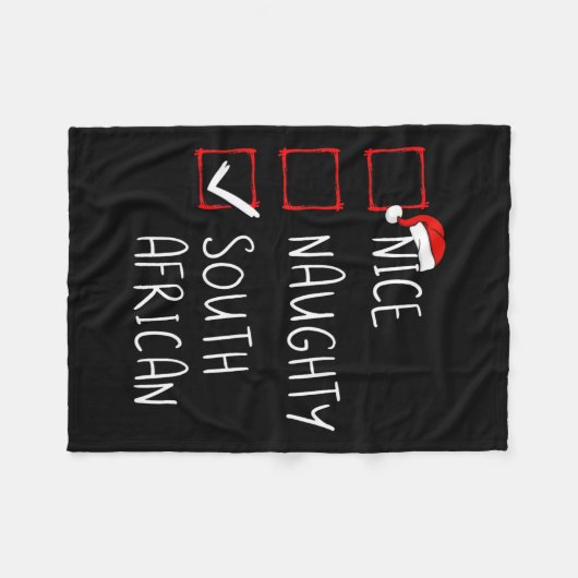 Leuke stoute Zuid-Afrikaanse Kerst Zuid-Afrika Fleece Deken (Voorkant (Horizontaal))