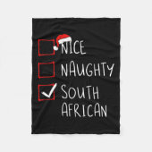 Leuke stoute Zuid-Afrikaanse Kerst Zuid-Afrika Fleece Deken (Voorkant)