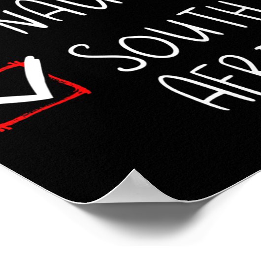 Leuke stoute Zuid-Afrikaanse Kerst Zuid-Afrika Poster (Hoek)