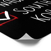 Leuke stoute Zuid-Koreaanse kerst Zuid-Korea he Poster (Hoek)