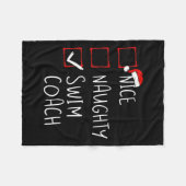Leuke stoute zwemcoach Kerstlijst Kerstman Fleece Deken (Voorkant (Horizontaal))
