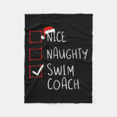 Leuke stoute zwemcoach Kerstlijst Kerstman Fleece Deken (Voorkant)