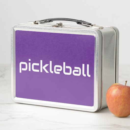 Leuke strakke witte PICKLEBALL tekst op Royal Paar (In situ)