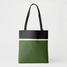 Leuke strakke zwarte witte bovenste strepen op bos tote bag