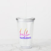 Leuke strand- en zwembadfeestje acryl drinkbeker (Voorkant)