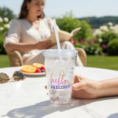 Leuke strand- en zwembadfeestje acryl drinkbeker