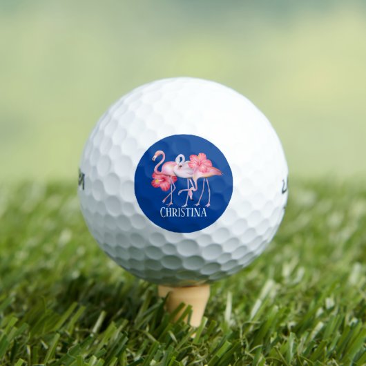 leuke strand roze flamingo voeg naam toe golfballen (Insitu Shirt)