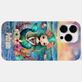 Leuke strand zeemeermin liefhebbers Voeg naam toe Case-Mate iPhone Case (Achterkant (horizontaal))