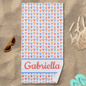 Leuke strand-, zwembadfeest chic persoonlijk naam  strandlaken