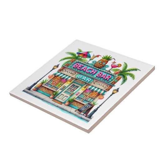 Leuke strandbar tegeltje (Zijkant)