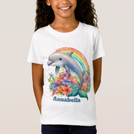 Leuke stranddolfijn voeg naam toe t-shirt