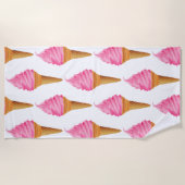 Leuke strandlaken - Roze ijs (Voorkant)