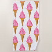 Leuke strandlaken - Roze ijs (Voorkant)