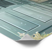 Leuke strandlandschap Illustratie waterverf stijl Poster (Hoek)