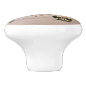 Leuke strandscene Ocean Palm Tree Keramische Knop (Zijkant)