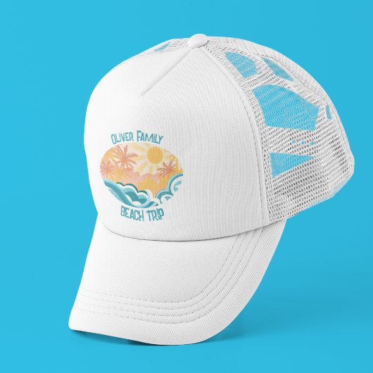 Leuke strandtrip oceaangolven surfer trucker pet