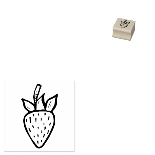Leuke Strawberry Loyalty Kaart Mini Art Stamp Rubberstempel (Gestempeld)