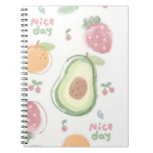 Leuke Strawberry Nice Day notitieboek Journal (Voorkant)