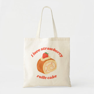 Leuke Strawberry Roll Cake canvas tas ontwerp