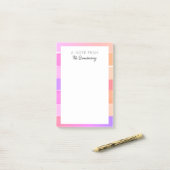 Leuke streep leraar naam klaslokaal terug naar sch post-it® notes (Op bureau)