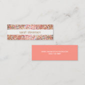 Leuke strepen Kleurrijke Glitter Look Cute Cool Mini Visitekaartje (Voorkant / Achterkant)